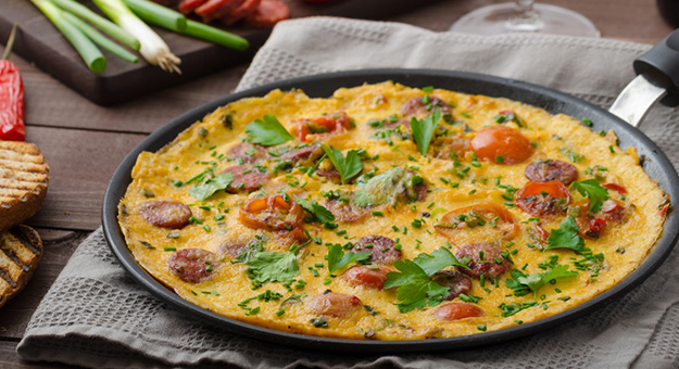 spanish omelette chorizo
