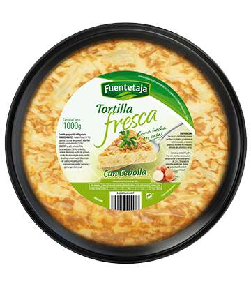 Pasteurised potato tortilla with onion 1000 gr
