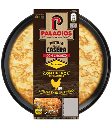 Palacios homemade recipe tortilla with chorizo 600gr